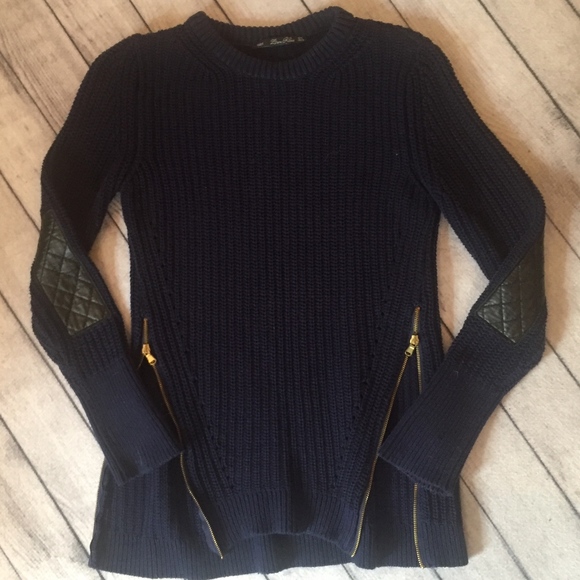 Zara Sweaters - Zara Knit Women's Sweater, Size L, Navy, Patches